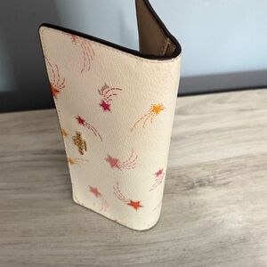 Coach Cream Card Holder with Star Accents